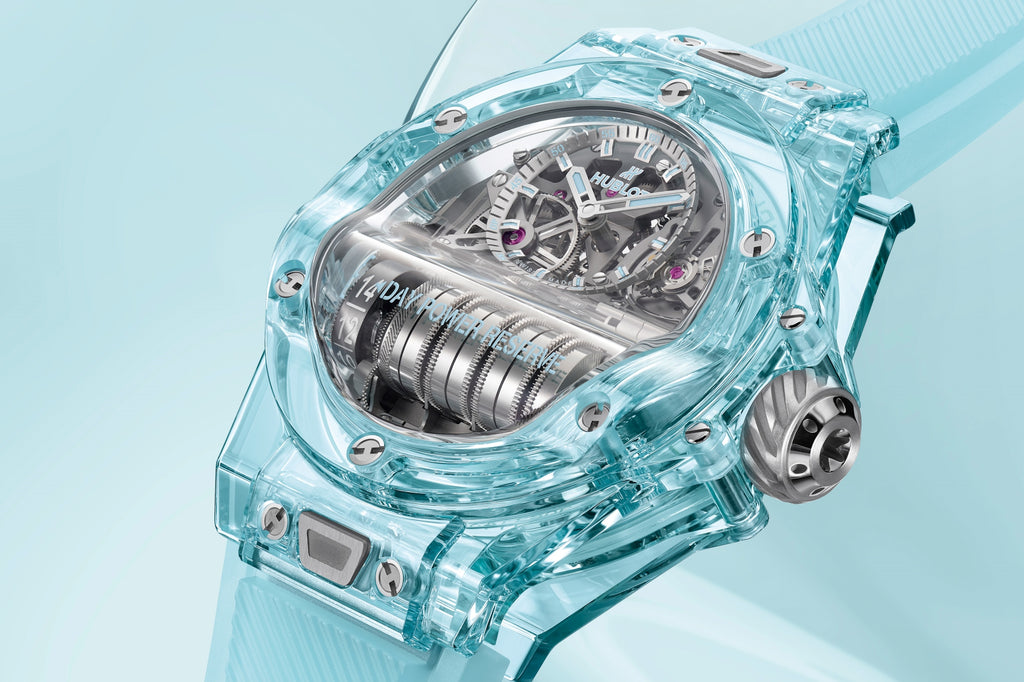 BIG BANG MP-11 14-DAY POWER RESERVE  WATER BLUE SAPPHIRE: HUBLOT PRESENTA UNA NUOVA VARIANTE DELLO ZAFFIRO